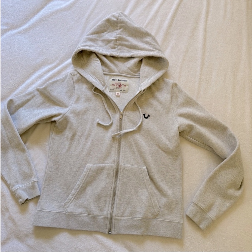 True religion gray zip up🩶